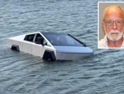 Pria Ini Ditangkap karena Kemudikan Tesla Cybertruck ke Dalam Danau